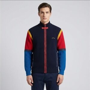 Paul & Shark Yatching Vintage Color Block Full Zip Men Sweater - Size: Large